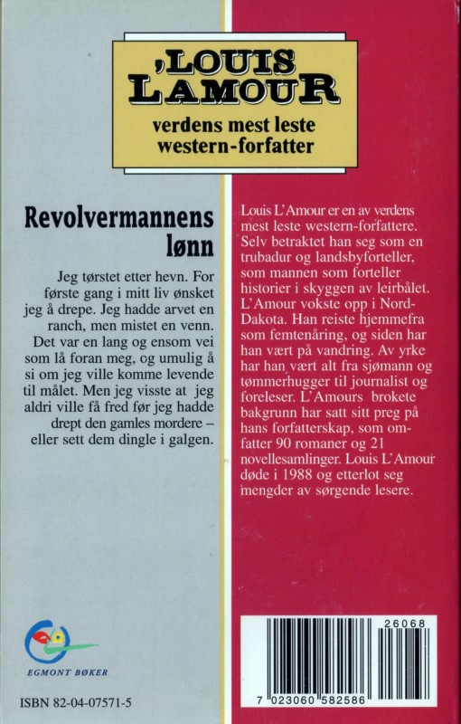 Revolvermannens Lonn (Silver Canyon) - Novel (Norwegian)